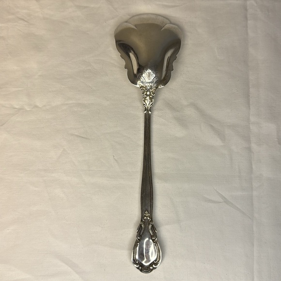 Vintage Silverplate Ornate Serving Spoon 10.5" - Picture 5 of 7